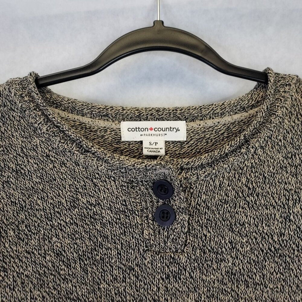 Cotton Country Parkhurst Henley Sweater Women S Knit Canada Maple Preppy Cabin - Picture 6 of 13